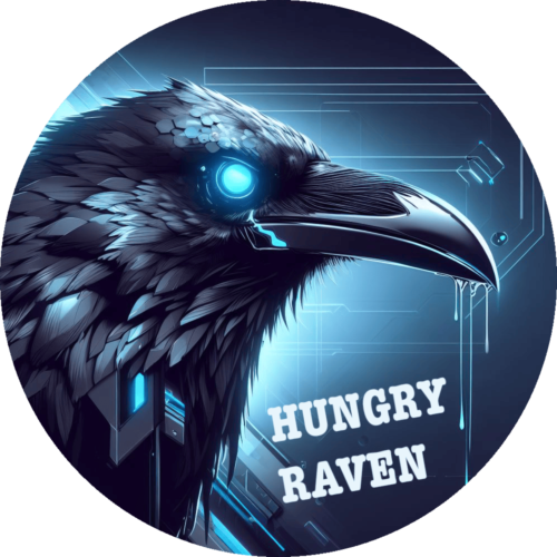 Hungry Raven Logo and Text